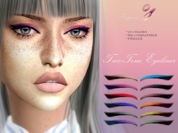  The Sims Resource: Two tone eyeliner by ANGISSI