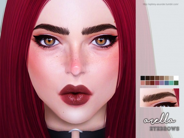  The Sims Resource: Arella Brows by Screaming Mustard