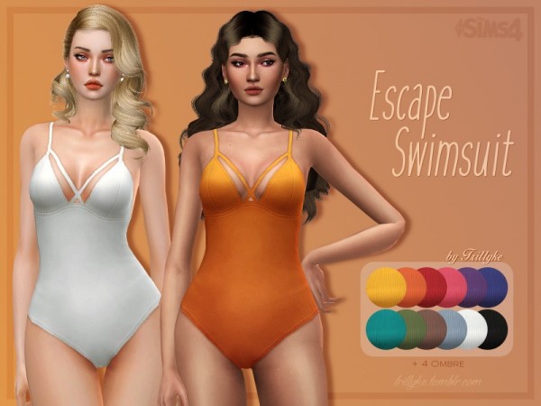  The Sims Resource: Escape Swimsuit by Trillyke