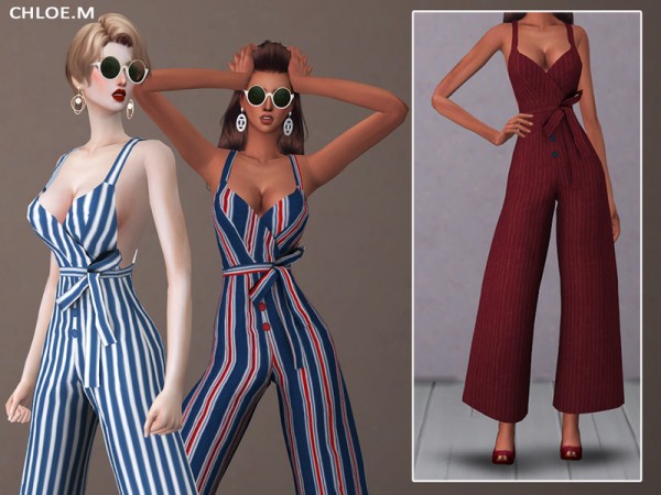  The Sims Resource: Jumpsuit with bowknot by ChloeMMM