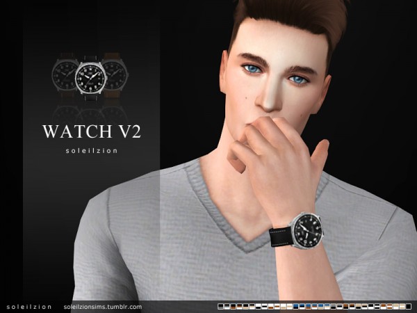  The Sims Resource: WATCH V2  Leather by soleilzion
