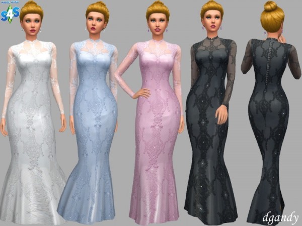 The Sims Resource: Formal dress Karen by dgandy
