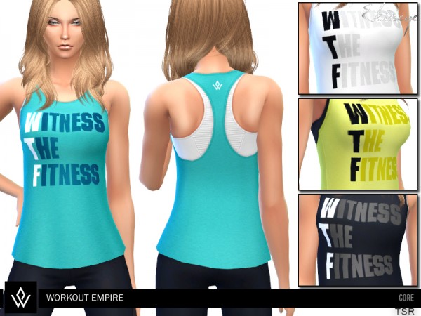  The Sims Resource: Workout Empire Core Top by ekinege