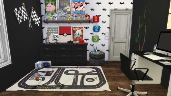  Models Sims 4: Boys bedroom Family house
