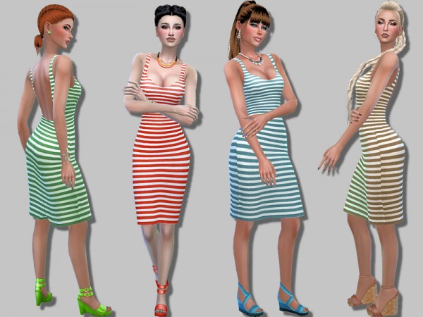  The Sims Resource: Fashion backless dress by Simalicious