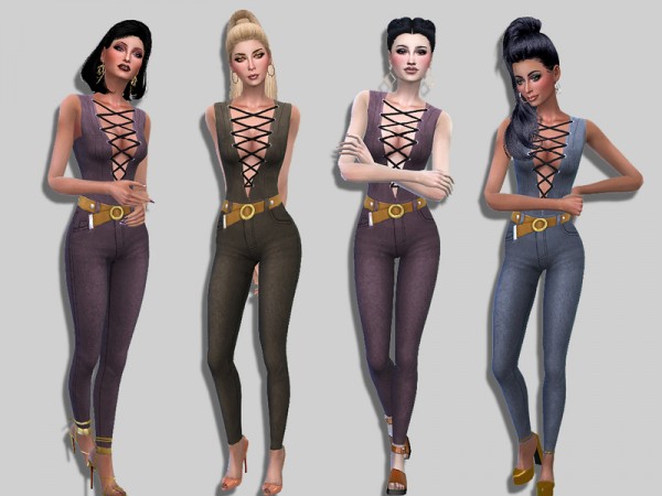  The Sims Resource: Jean jumpsuit by Simalicious