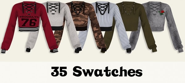  LumySims: Adele Crop Sweater