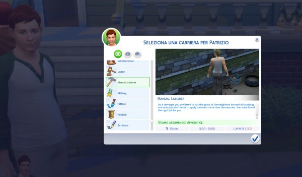  Mod The Sims: Manual Laborer Career by Daleko