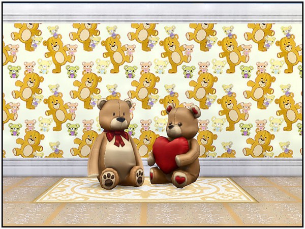  The Sims Resource: Teddy Bear Walls by marcorse