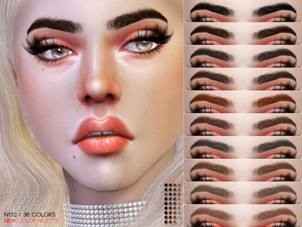  The Sims Resource: Paige Eyebrows N132 by Pralinesims