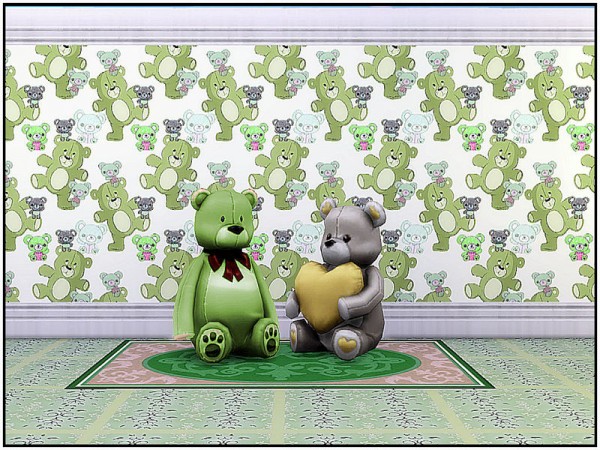  The Sims Resource: Teddy Bear Walls by marcorse