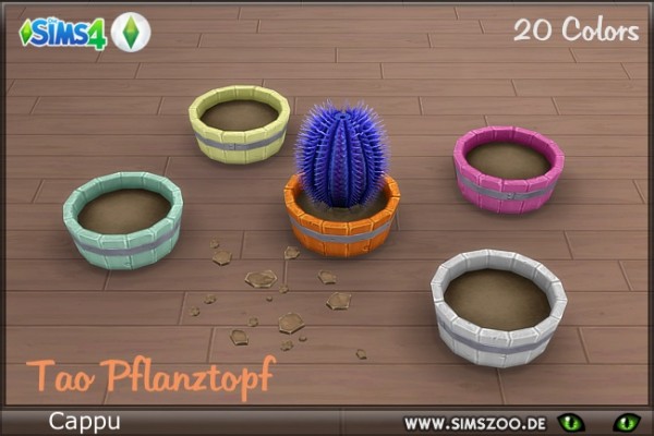  Blackys Sims 4 Zoo: Tao Plant box round by Cappu