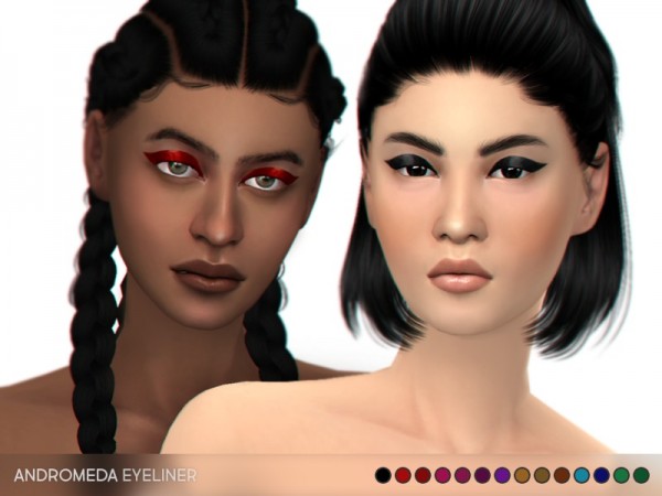  The Sims Resource: Andromeda Eyeliner by pixelette