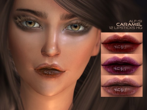  The Sims Resource: Caramel   Lipstick N3 HQ by Alf si