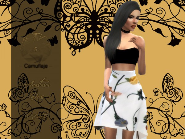  The Sims Resource: Anastasia Dress by Camuflaje