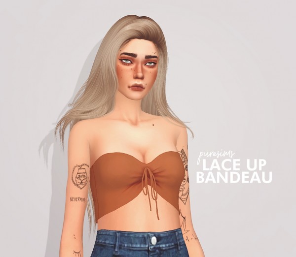  Pure Sims: Lace up bandeau top