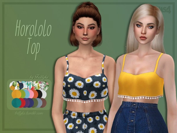  The Sims Resource: Horololo Top by Trillyke