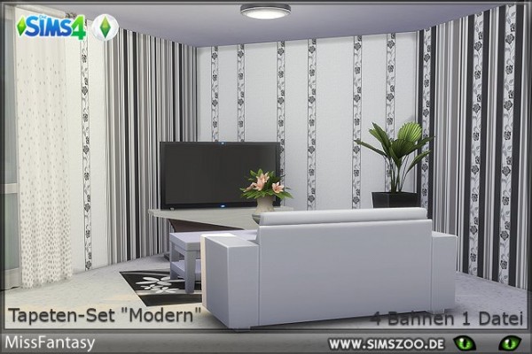  Blackys Sims 4 Zoo: Modern walls by  MissFantasy