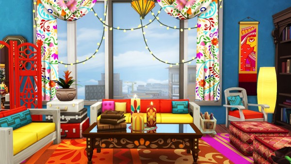  Aveline Sims: Boho Family Apartment
