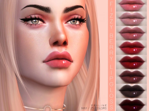  The Sims Resource: Fizzy Berry Lipgloss N161 by Pralinesims