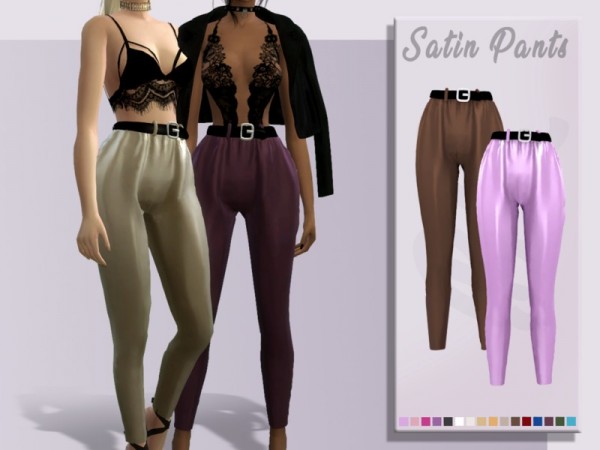  The Sims Resource: Satin Pants by BlueRose sims