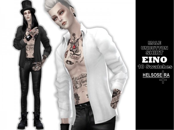  The Sims Resource: EINO Unbutton Shirt by Helsoseira