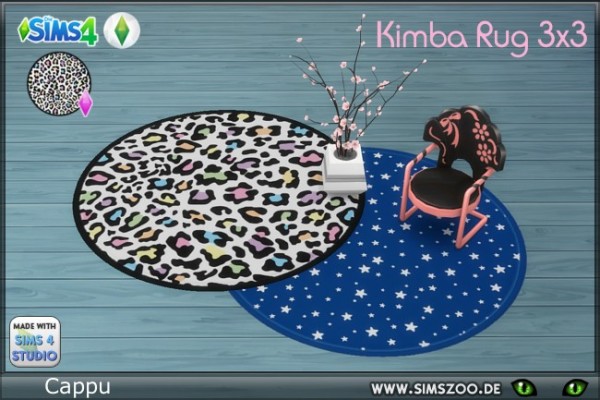  Blackys Sims 4 Zoo: Kimba Rug 3x3 by Cappu