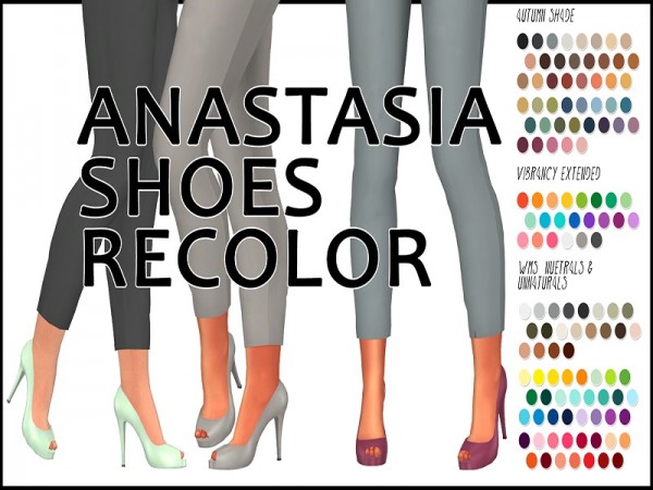  The Sims Resource: Anastasia Shoes Recolored by Sympxls