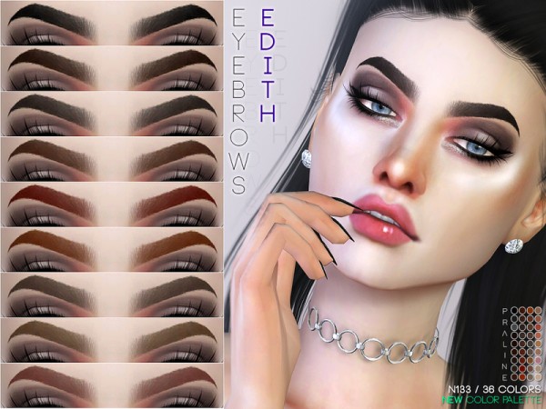  The Sims Resource: Edith Eyebrows N133 by Pralinesims
