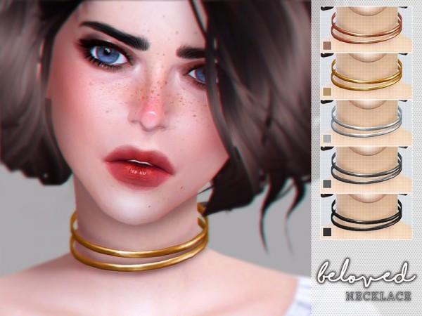  The Sims Resource: Beloved   Choker Necklace by Screaming Mustard