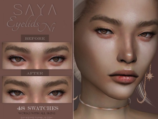  The Sims Resource: Eyelids N1 by Saya Sims