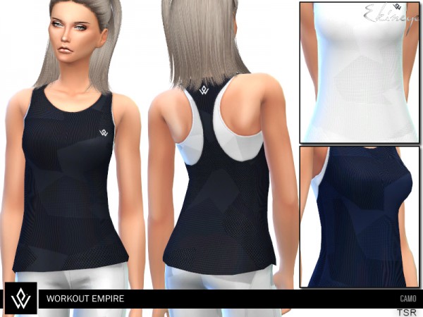  The Sims Resource: Workout Empire Camo top by ekinege