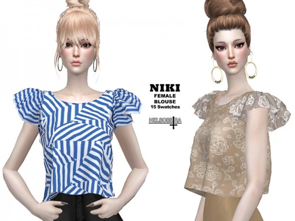  The Sims Resource: Niki Blouse by Helsoseira