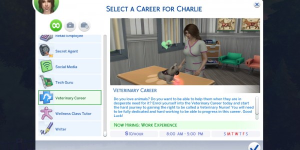  Mod The Sims: Veterinary Career by SimmerCharlie