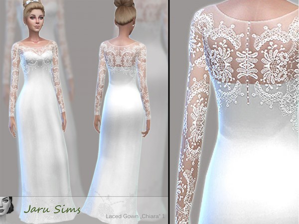  The Sims Resource: Laced Gown Chiara by Jaru Sims