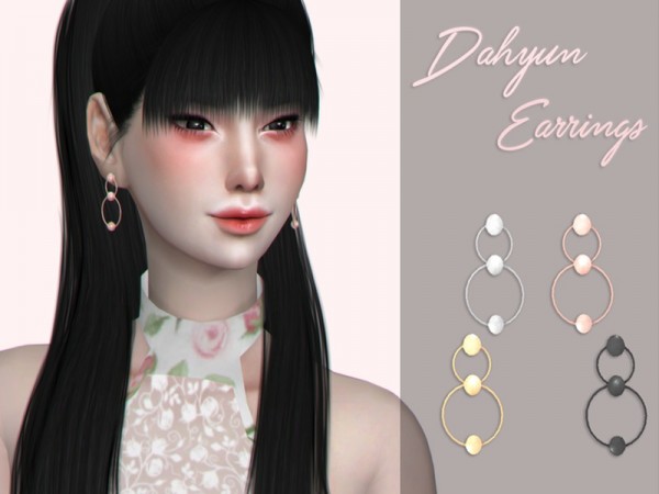  The Sims Resource: Dayhun Earrings by jealousypixel