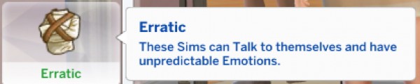  Mod The Sims: Erratic Trait Back To Insane by Rory Nutt123