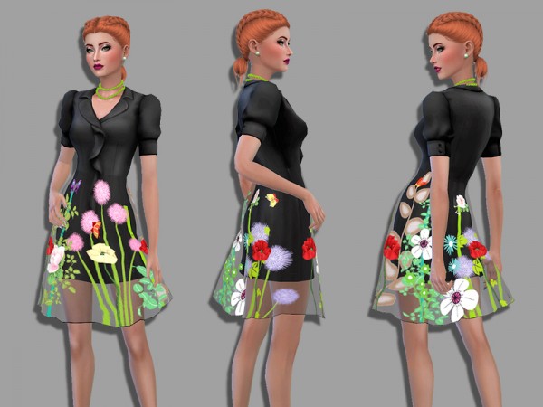  The Sims Resource: Pauline dress by Simalicious
