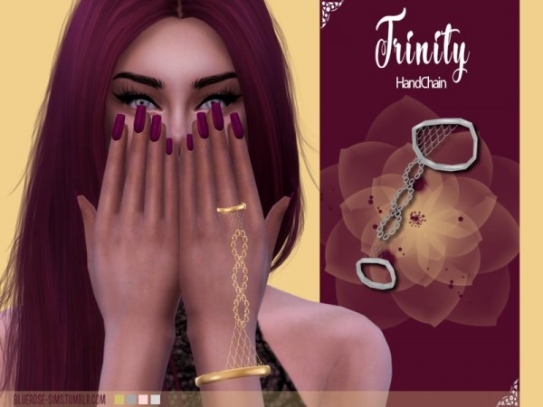  The Sims Resource: Trinity Hand Chain by BlueRose sims
