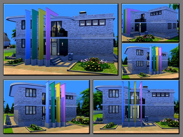  The Sims Resource: Rainbow House by matomibotaki