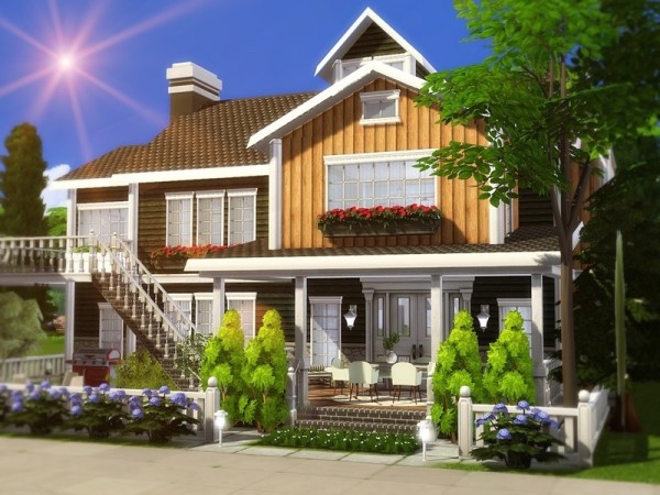  The Sims Resource: Hillside house by MychQQQ