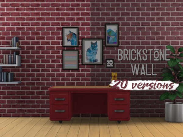  Simsworkshop: Brickstone Wall by midnightskysims