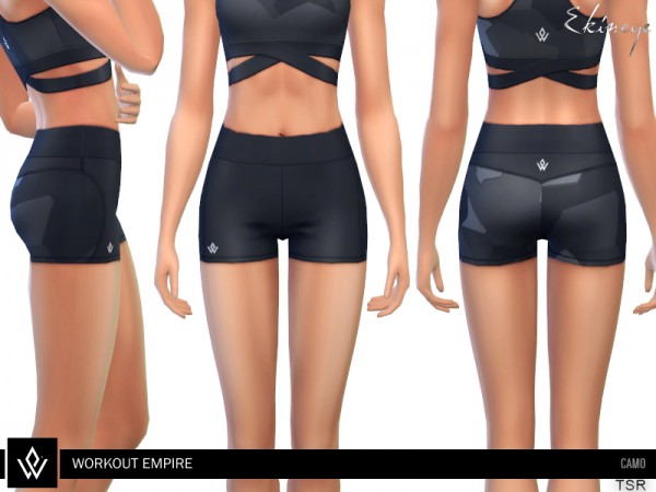  The Sims Resource: Workout Empire Camo shorts by ekinege