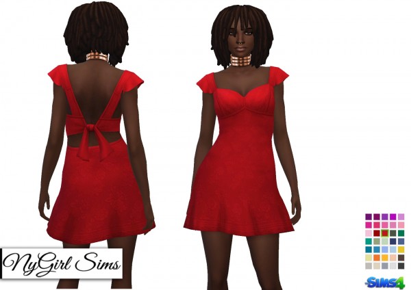  NY Girl Sims: Ruffle Sleeve Sundress with Bow