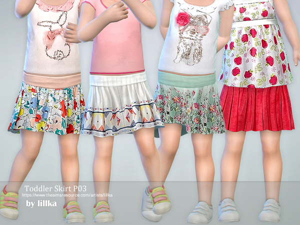  The Sims Resource: Toddler Skirt P03 by lillka