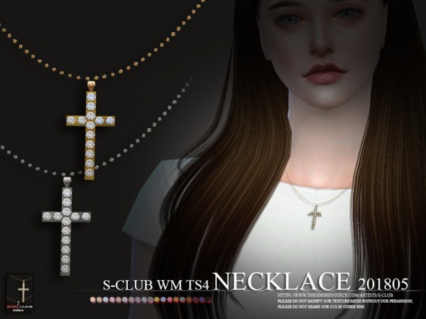  The Sims Resource: Necklace F 201805 by S Club