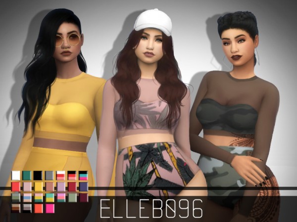  The Sims Resource: Sheer Sleeve Bikini by Elleb096