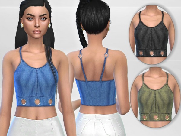  The Sims Resource: Denim Top by Puresim