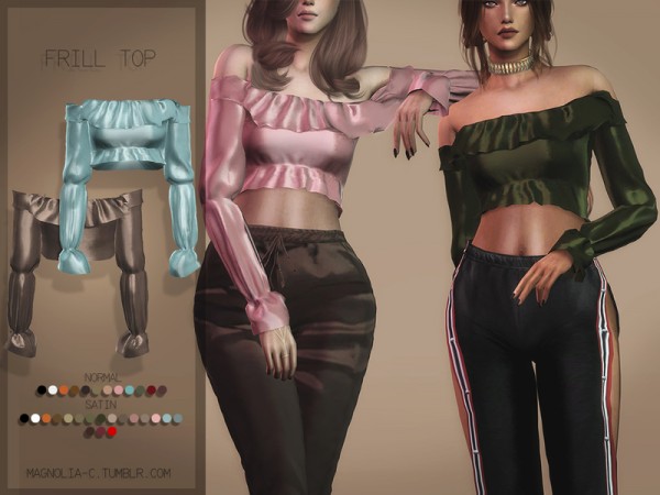  The Sims Resource: Frill Top by magnolia c