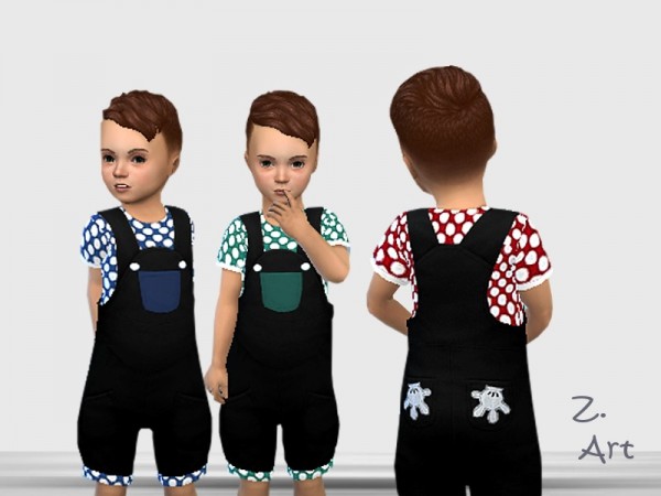  The Sims Resource: Funny dungarees with shirt 42 by Zuckerschnute20